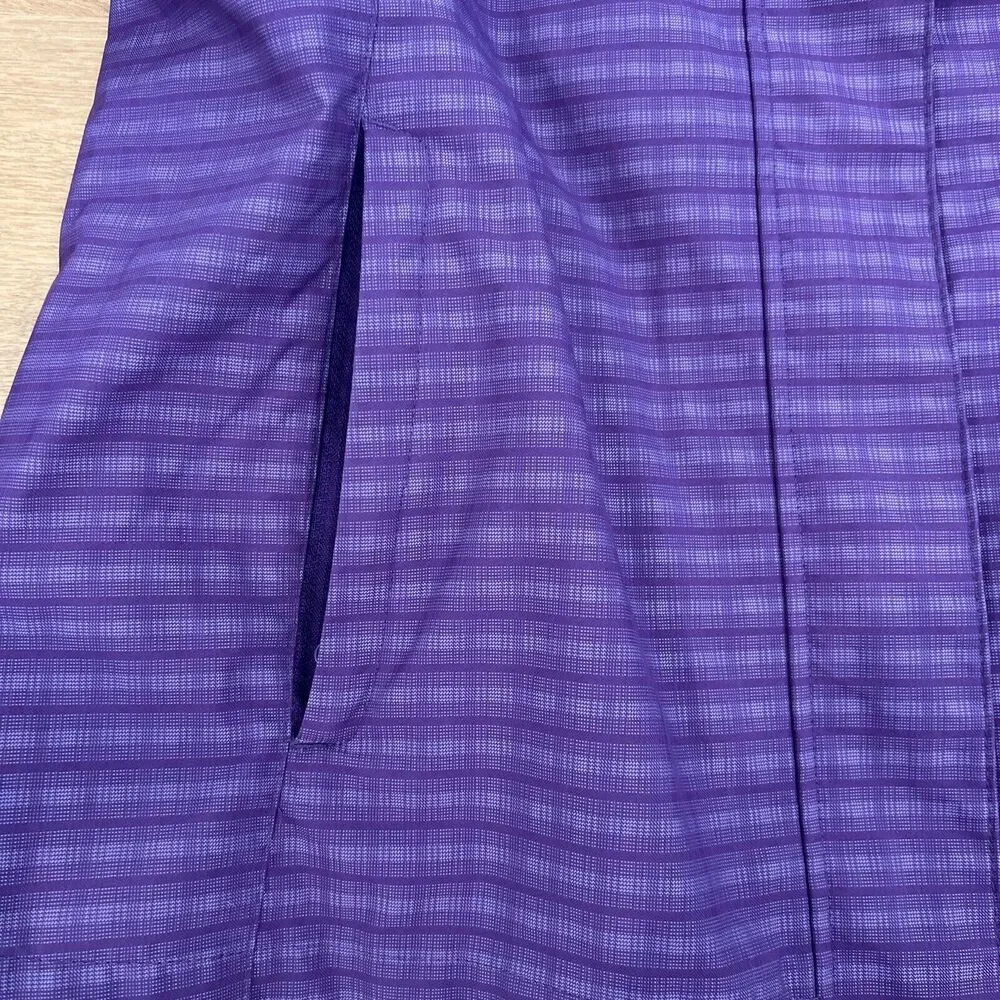 Tri Mountain Lightweight Jacket Women's Size Large Purple Gray Plaid EUC - Picture 9 of 11